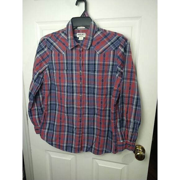Ariat Real Billie Woman's L Long Sleeve Western Collared Button Shirt - Picture 1 of 9